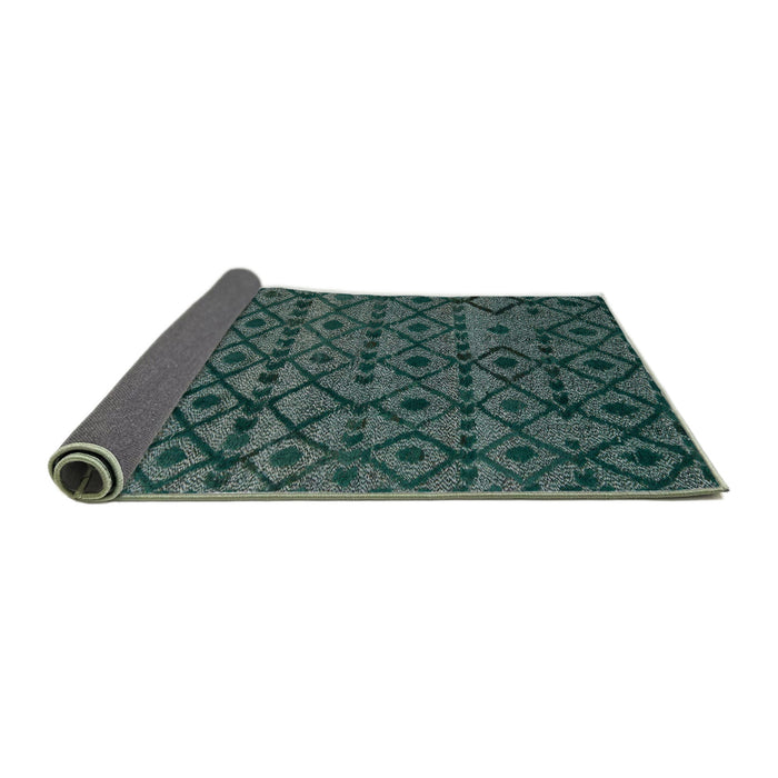 Sideview of Abstract Green Modern Rug, abs5175