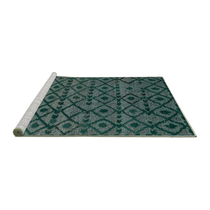 Sideview of Machine Washable Abstract -Sea Green Rug, wshabs5175