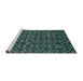 Sideview of Machine Washable Abstract -Sea Green Rug, wshabs5175