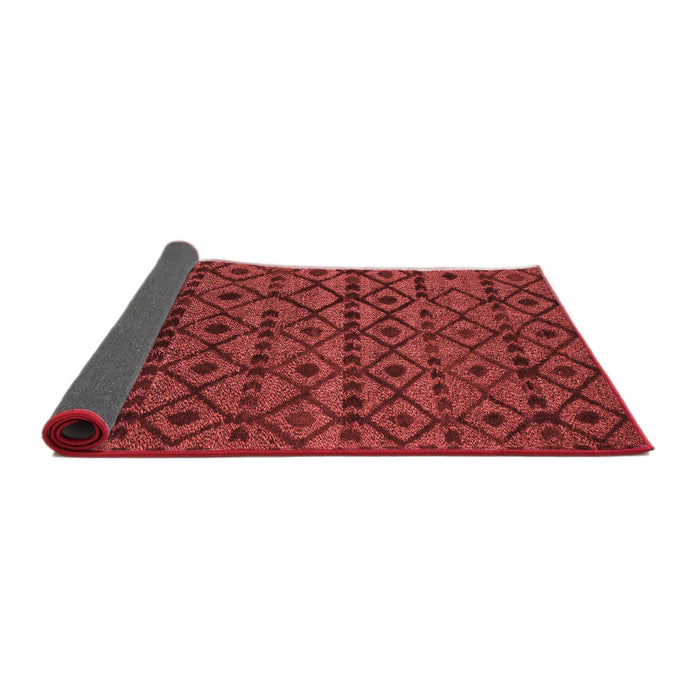 Abstract Red Modern Area Rugs