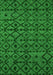 Machine Washable Abstract Green Modern Area Rugs, wshabs5175grn