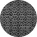 Round Abstract Gray Modern Rug, abs5175gry