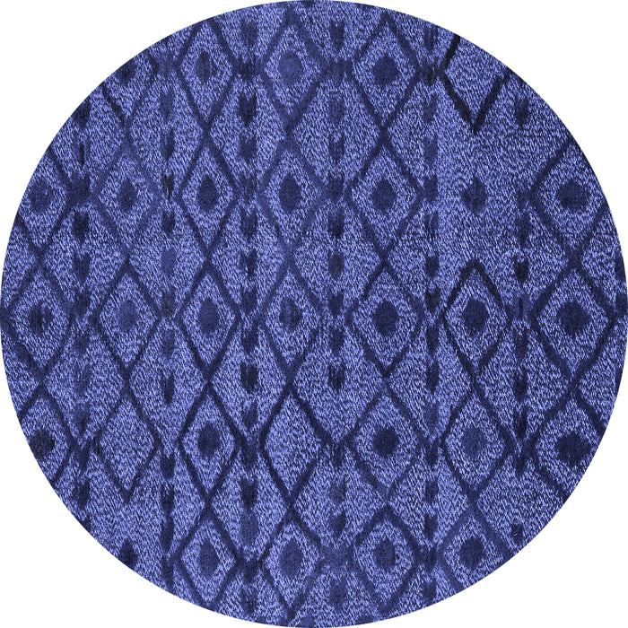 Round Machine Washable Abstract Blue Modern Rug, wshabs5175blu