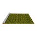 Sideview of Machine Washable Abstract Yellow Modern Rug, wshabs5175yw