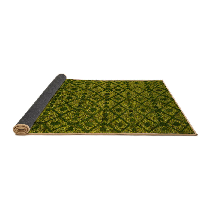 Sideview of Abstract Yellow Modern Rug, abs5175yw