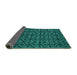 Sideview of Abstract Turquoise Modern Rug, abs5175turq