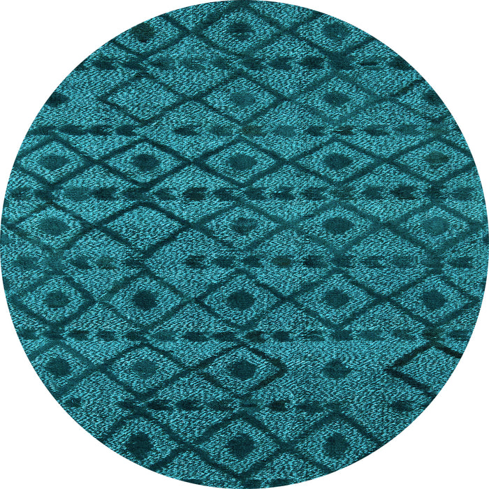 Round Machine Washable Abstract Light Blue Modern Rug, wshabs5175lblu