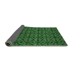 Sideview of Abstract Emerald Green Modern Rug, abs5175emgrn