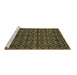 Sideview of Machine Washable Abstract Brown Modern Rug, wshabs5175brn