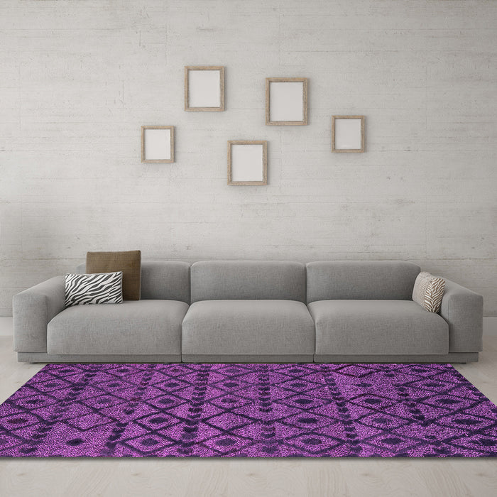 Machine Washable Abstract Pink Modern Rug in a Living Room, wshabs5175pnk