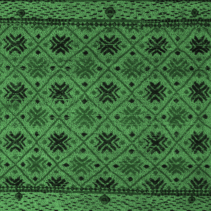 Square Machine Washable Abstract Emerald Green Modern Area Rugs, wshabs5176emgrn