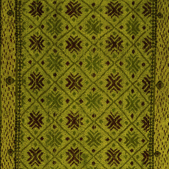 Square Abstract Yellow Modern Rug, abs5176yw