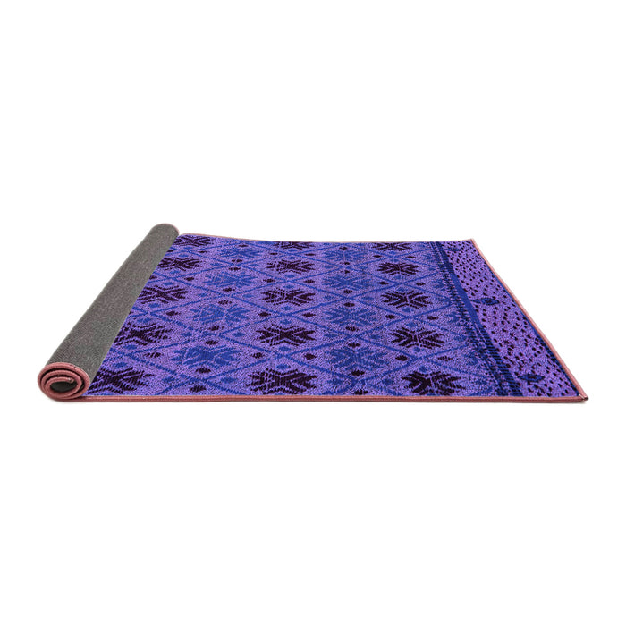 Sideview of Abstract Purple Modern Rug, abs5176pur