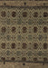 Machine Washable Abstract Brown Modern Rug, wshabs5176brn