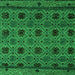 Square Machine Washable Abstract Green Modern Area Rugs, wshabs5176grn