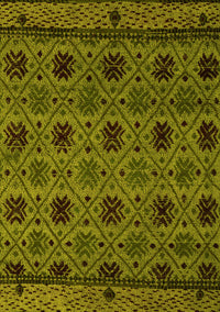 Abstract Yellow Modern Rug, abs5176yw