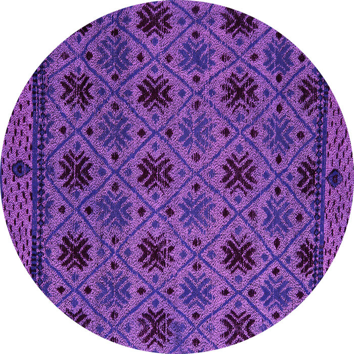 Round Abstract Pink Modern Rug, abs5176pnk