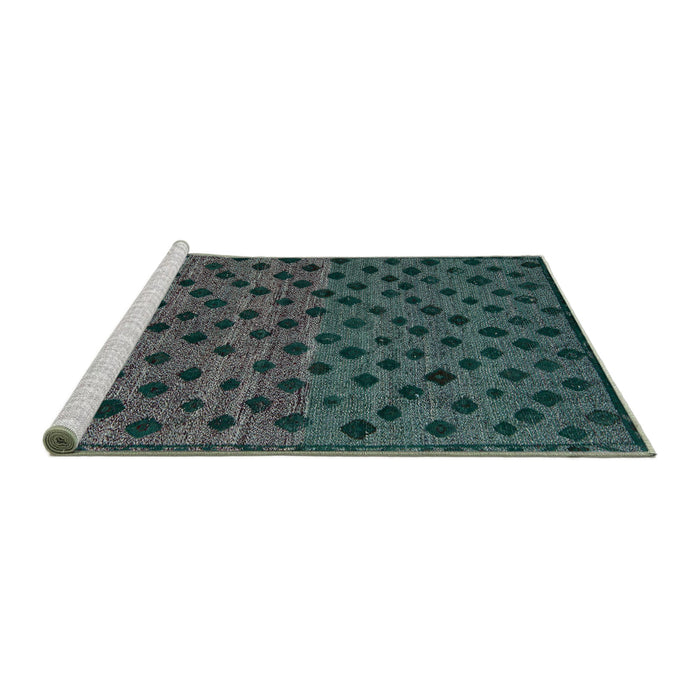 Sideview of Machine Washable Abstract -Sea Green Rug, wshabs5177