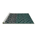 Sideview of Machine Washable Abstract -Sea Green Rug, wshabs5177