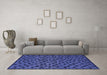 Machine Washable Abstract Blue Modern Rug in a Living Room, wshabs5177blu