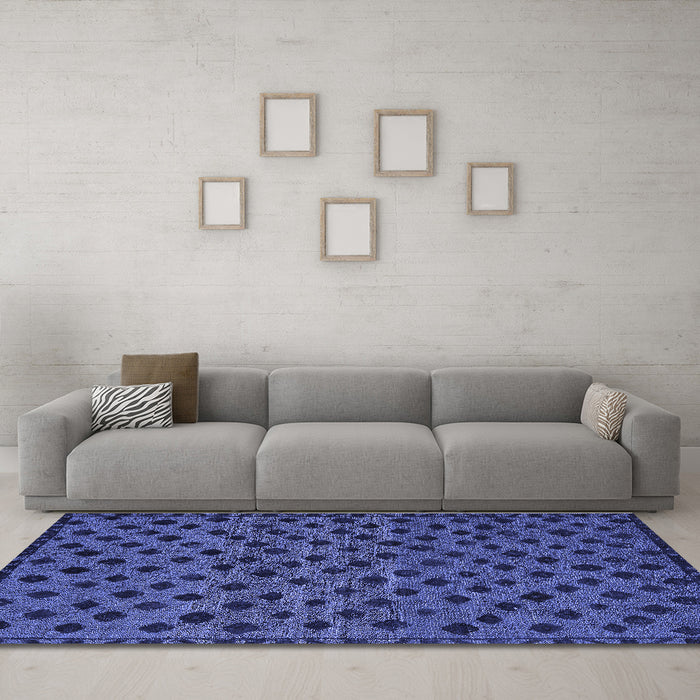 Machine Washable Abstract Blue Modern Rug in a Living Room, wshabs5177blu