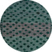 Round Abstract Green Modern Rug, abs5177