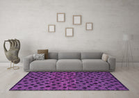 Machine Washable Abstract Pink Modern Rug, wshabs5177pnk