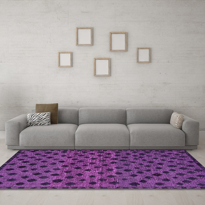 Machine Washable Abstract Pink Modern Rug in a Living Room, wshabs5177pnk