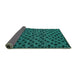 Sideview of Abstract Turquoise Modern Rug, abs5177turq