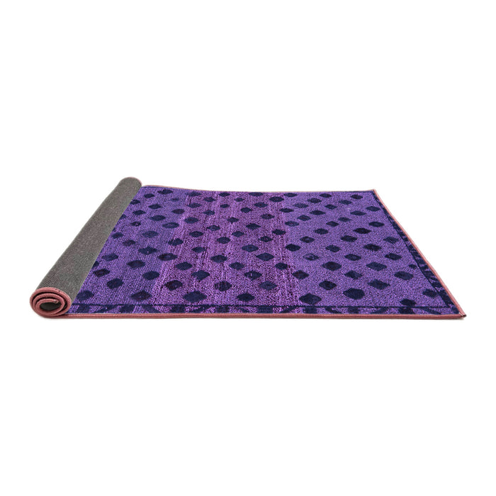 Sideview of Abstract Purple Modern Rug, abs5177pur