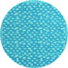 Round Machine Washable Abstract Light Blue Modern Rug, wshabs5178lblu