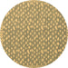 Round Abstract Brown Modern Rug, abs5178brn