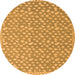 Round Abstract Orange Modern Rug, abs5178org