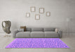 Machine Washable Abstract Purple Modern Area Rugs in a Living Room, wshabs5178pur