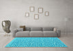 Machine Washable Abstract Light Blue Modern Rug in a Living Room, wshabs5178lblu