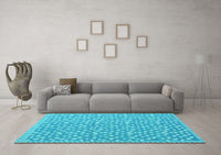 Machine Washable Abstract Light Blue Modern Rug, wshabs5178lblu