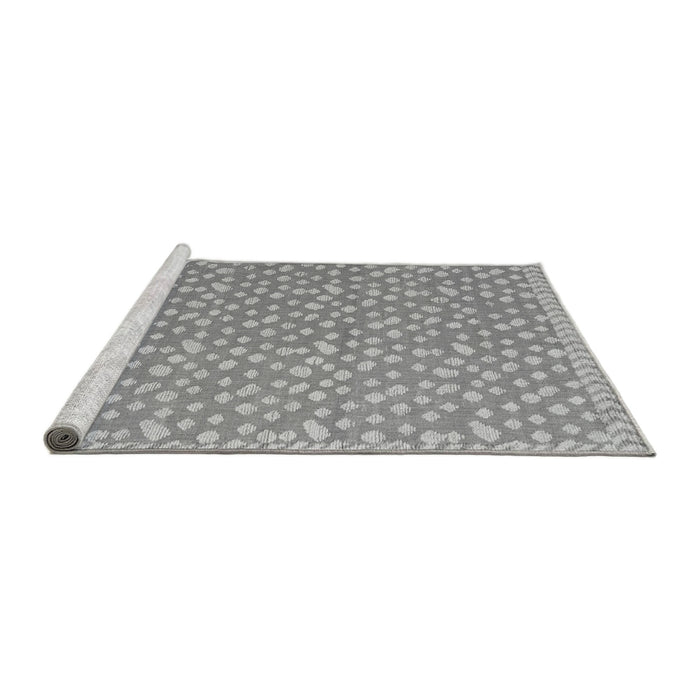Sideview of Machine Washable Abstract Gray Modern Rug, wshabs5178gry