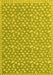 Machine Washable Abstract Yellow Modern Rug, wshabs5178yw