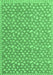 Machine Washable Abstract Emerald Green Modern Area Rugs, wshabs5178emgrn