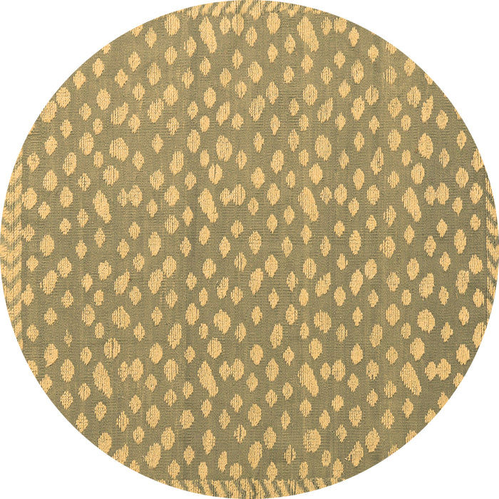 Round Machine Washable Abstract Brown Modern Rug, wshabs5178brn