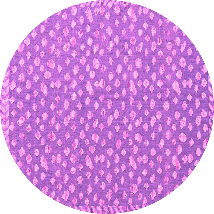 Round Machine Washable Abstract Pink Modern Rug, wshabs5178pnk