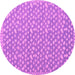 Round Machine Washable Abstract Pink Modern Rug, wshabs5178pnk