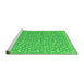 Sideview of Machine Washable Abstract Green Modern Area Rugs, wshabs5178grn