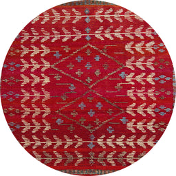Sideview of Abstract Copper Red Pink Modern Rug, abs5179