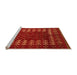 Sideview of Machine Washable Abstract Orange Modern Area Rugs, wshabs5179org