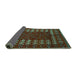 Sideview of Abstract Turquoise Modern Rug, abs5179turq