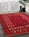 Abstract Copper Red Pink Modern Rug in Family Room, abs5179