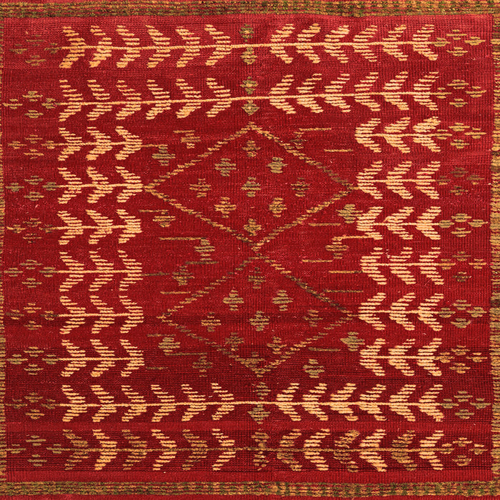 Square Abstract Orange Modern Rug, abs5179org