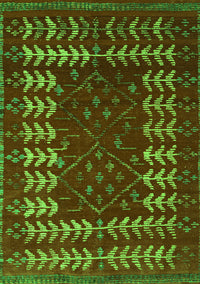 Abstract Green Modern Rug, abs5179grn