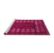 Sideview of Machine Washable Abstract Pink Modern Rug, wshabs5179pnk